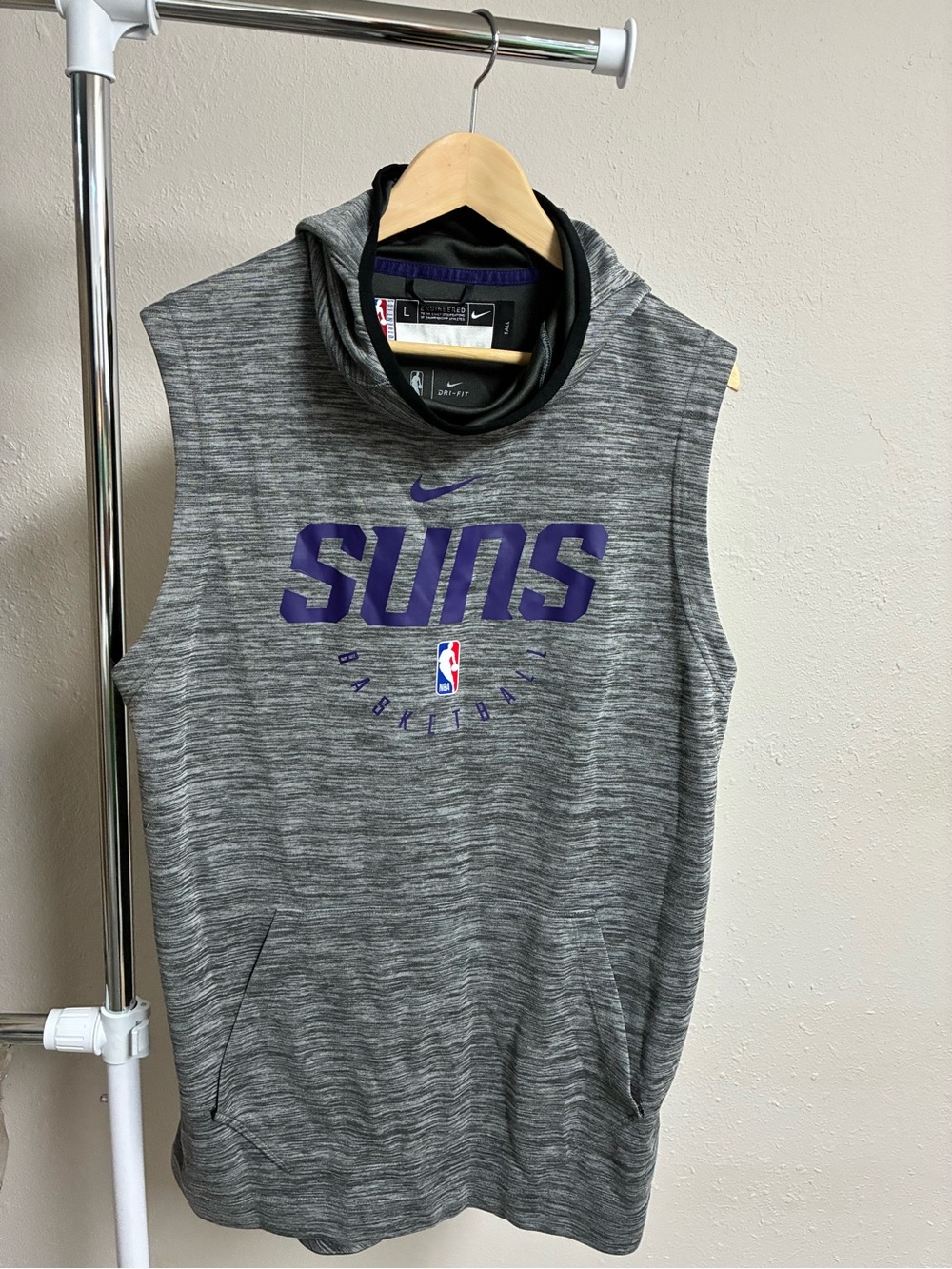 Nike NBA Phoenix Suns On Court Practice Sleeveless Shooting Hoodie LT